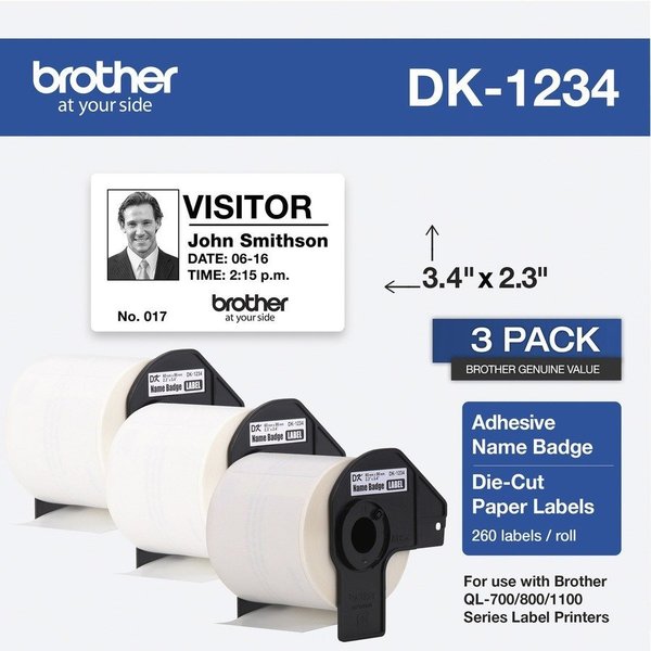 Brother Label, Roll, Continuous 24PK BRTDK12343PK